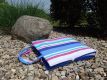 Lehátko plážové skládací, barevné pruhy, 180 x 50 cm