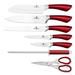 Sada nožů Berlingerhausve stojanu, nerez, červená, 8 ks