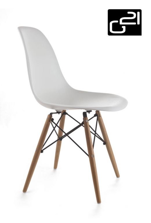 G21 Timber White 51738 Designová židle