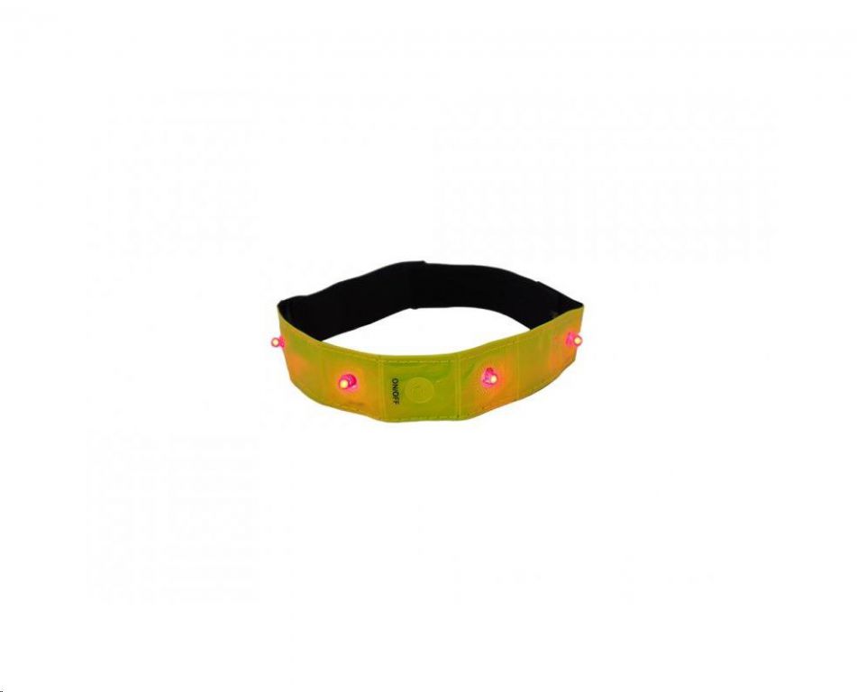 Reflexní páska ARMBAND 4x LED, suchý zip + pružný pásek Reflexní páska ARMBAND 4x LED, suchý zip + pružný pásek
