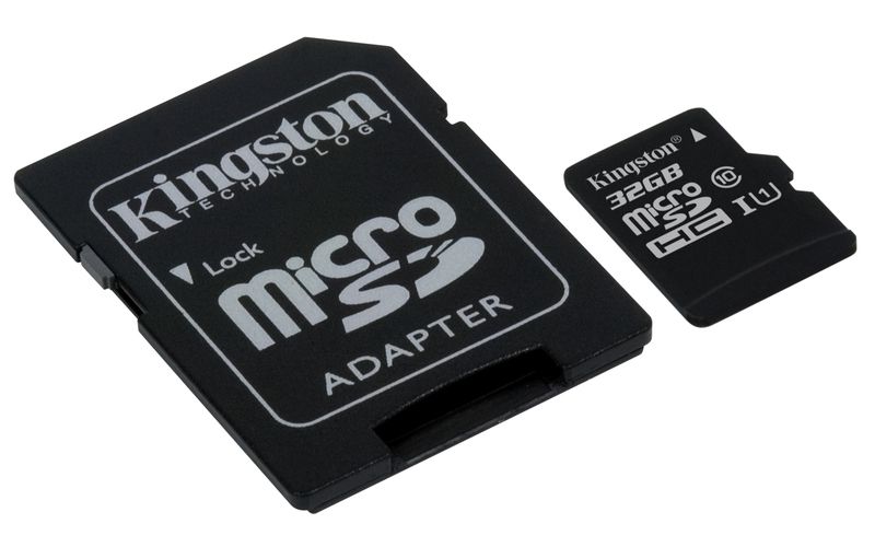 Paměťová karta Kingston microSDHC CL10 UHS-I 32GB, 80R + SD adaptér Paměťová karta Kingston microSDHC CL10 UHS-I 32GB, 80R + SD adaptér