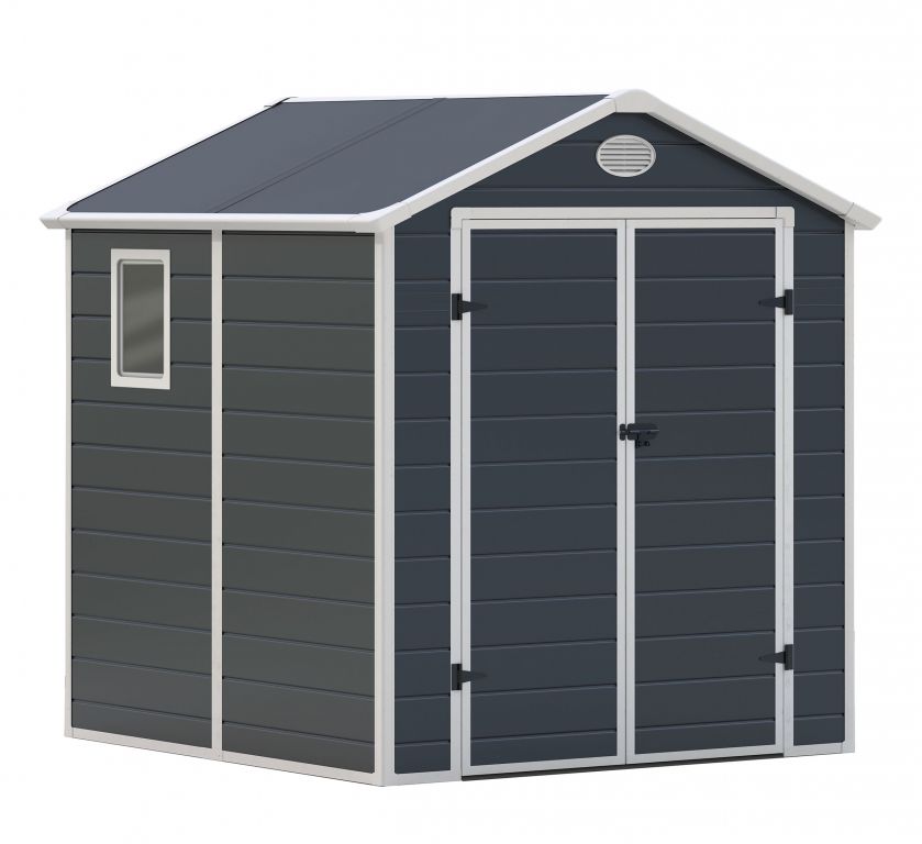 Zahradní domek G21 PAH 357 - 188 x 190 cm, plastový, šedý Zahradní domek G21 PAH 357 - 188 x 190 cm, plastový, šedý