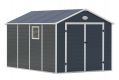 Zahradní domek G21 PAH 882 - 241 x 366 cm, plastový, šedý