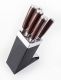 Sada nožů Gourmet Dynamic + černo-nerezový blok, 5 ks