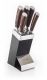 Sada nožů Gourmet Dynamic + černo-nerezový blok, 5 ks