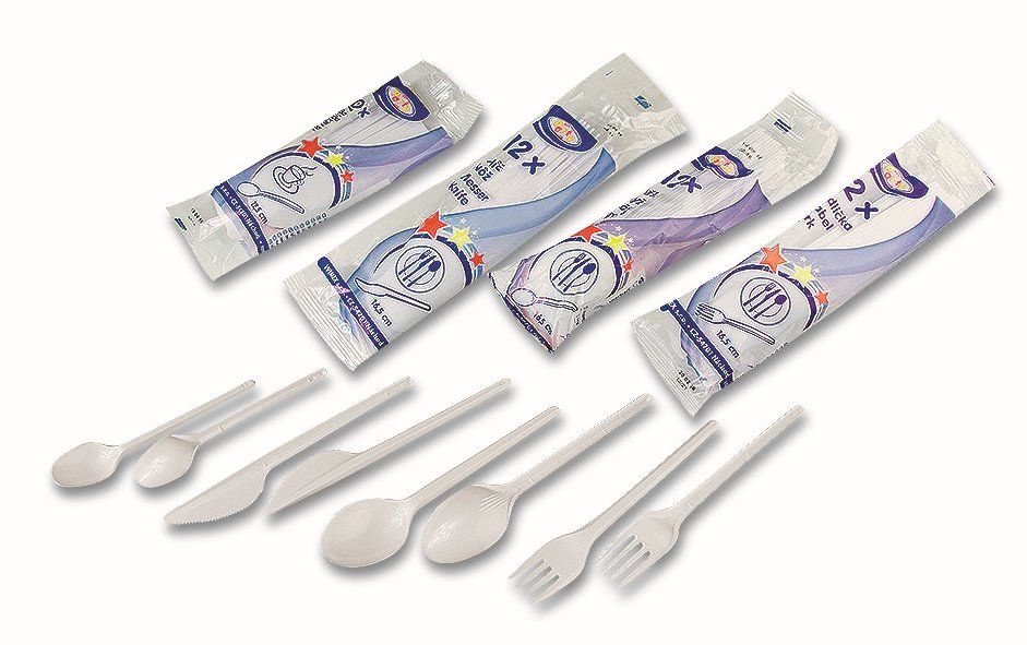 Vidličky plastové bílé - 17 cm, 12 ks