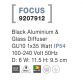 Svítidlo Nova Luce FOCUS WALL BLACK nástěnné, IP 54, GU10
