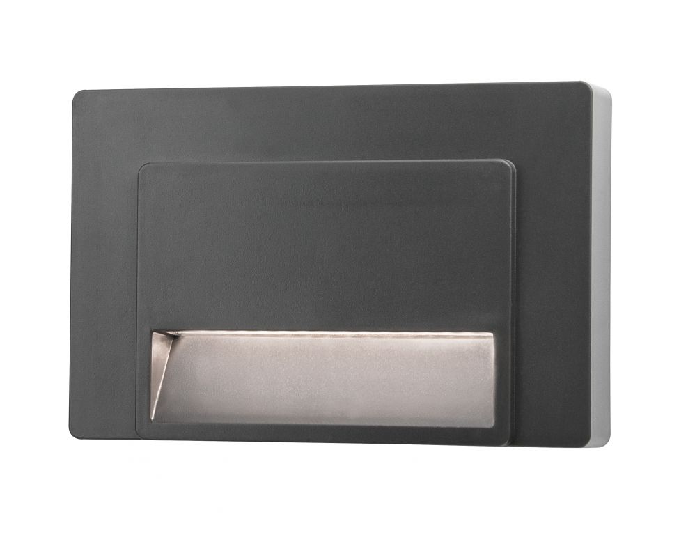 Schodišťové osvětlení Nova Luce Luton, šedé, 12 cm