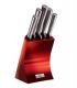 Sada nožů ve stojanu nerez, 5 ks