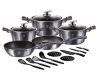 Berlingerhaus Sada nádobí s mramorovým povrchem, 17 ks