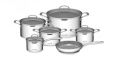 Sada nádobí Gourmet Miracle, nerez/greblon, 11 dílů
