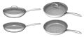 Sada nádobí GREBLON s cedníkem, nerez/greblon, 4 díly