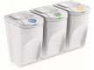 SORTIBOX Odpadkový koš Prosperplast, 3 x 35 l, bílý