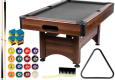 GamesPlanet Kulečníkový stůl s vybavením 6ft, hnědá/antracit
