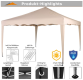 Zahradní stan nůžkový INSTENT BASIC 3x3 m + 2 bočnice, béžový
