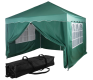 Zahradní stan nůžkový INSTENT BASIC 3x3 m + 4 bočnice, tmavě zelená