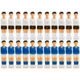 Sada 22 figurek na fotbálek bílá-modrá, 2,5 x 10,5 x 2 cm