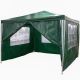 Zahradní párty stan - zelený 3 x 3 m + 4 bočnice