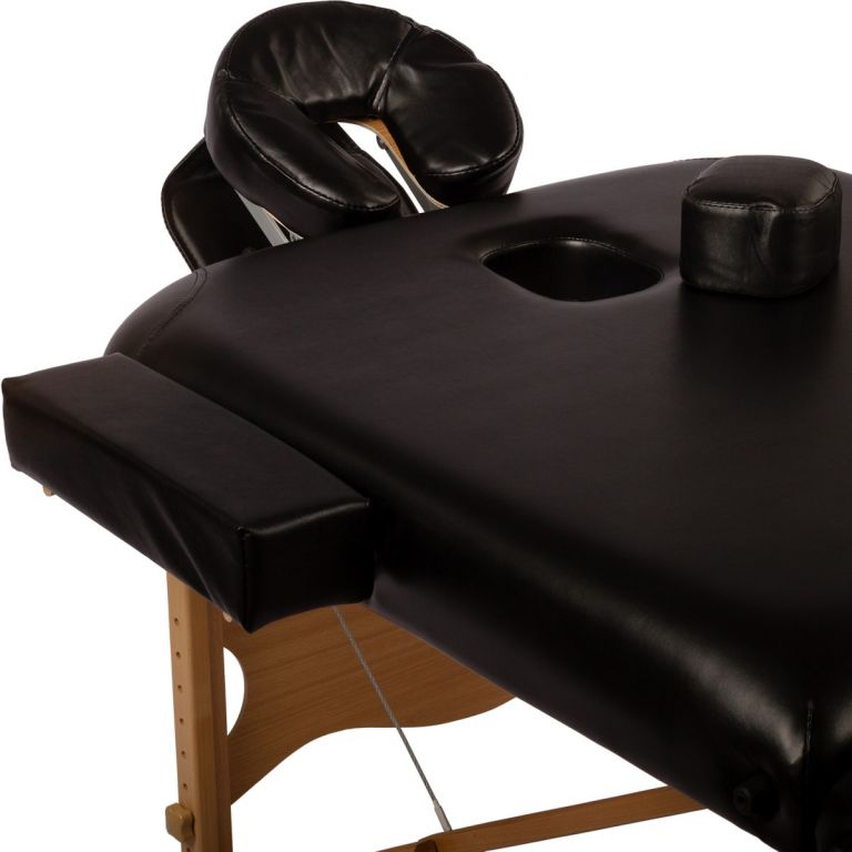 Přenosné masážní lehátko DELUXE MOVIT 185 x 80 cm, černé