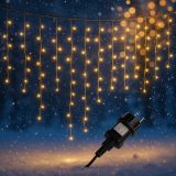 LED světelný déšť 600 diod, teplá bílá, 20 m, venkovní