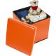 Taburet s úložným prostorem, oranžová
