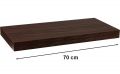 Stilista Nástěnná police, tmavé dřevo, 70 cm