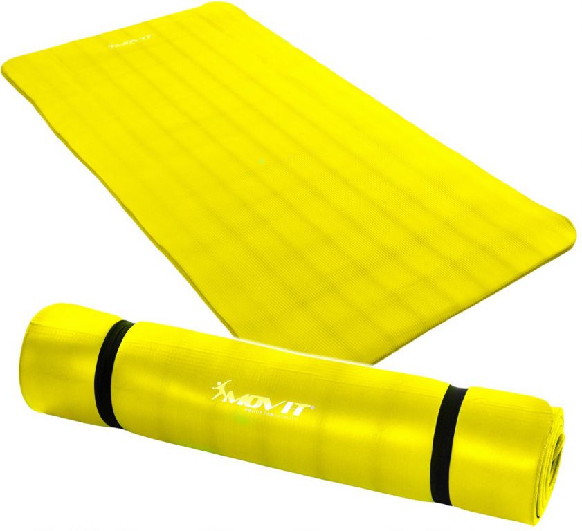 Gymnastická podložka MOVIT 190 x 100 x 1,5 cm žlutá