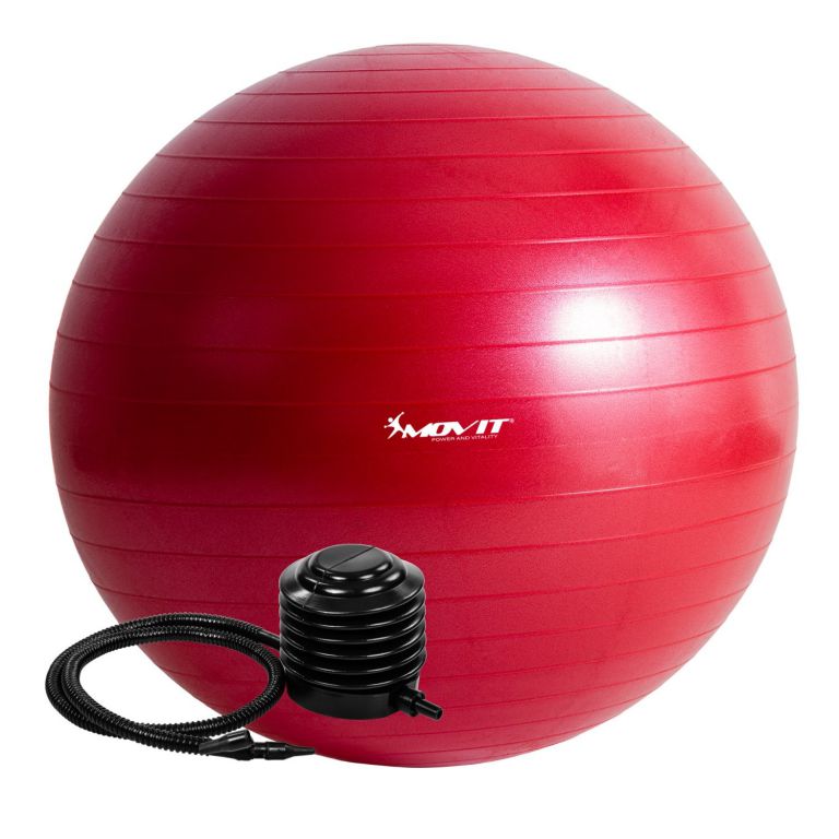 Gymnastický míč MOVIT s pumpou - 55 cm - červený Gymnastický míč MOVIT s pumpou - 55 cm - červený