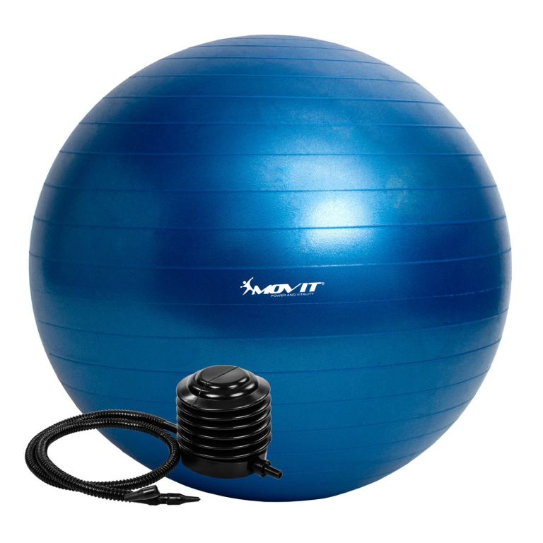 Gymnastický míč MOVIT s pumpou - 85 cm - modrý