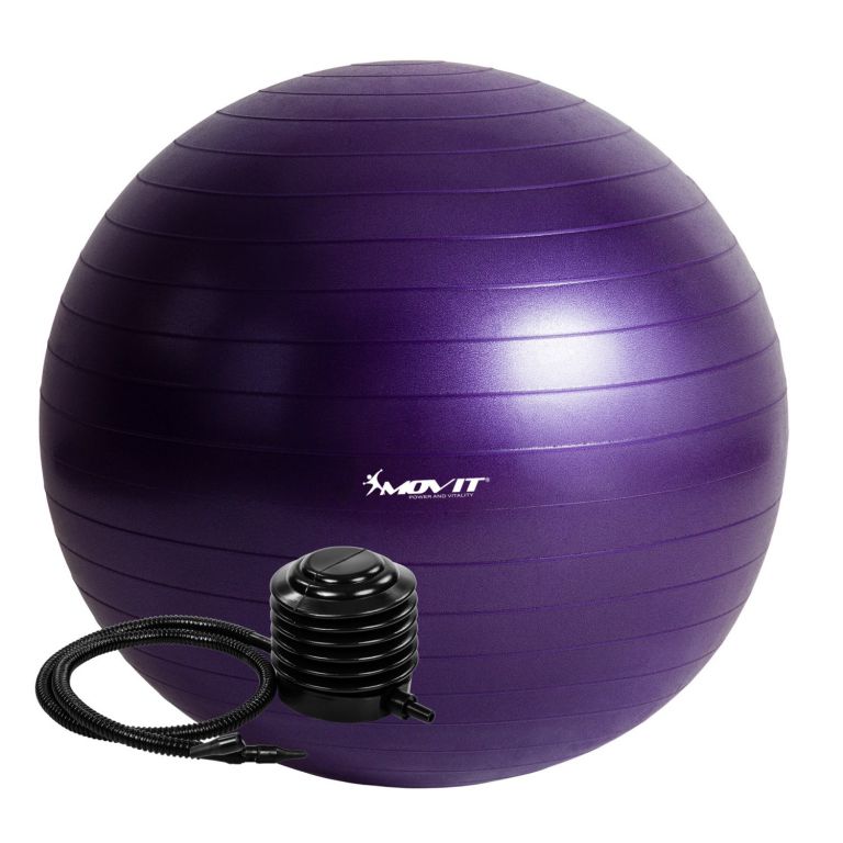 Gymnastický míč MOVIT s pumpou - 75 cm - fialová
