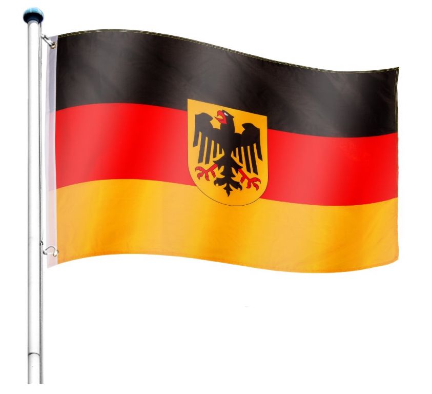 Vlajkový stožár vč. vlajky Německo - 650 cm