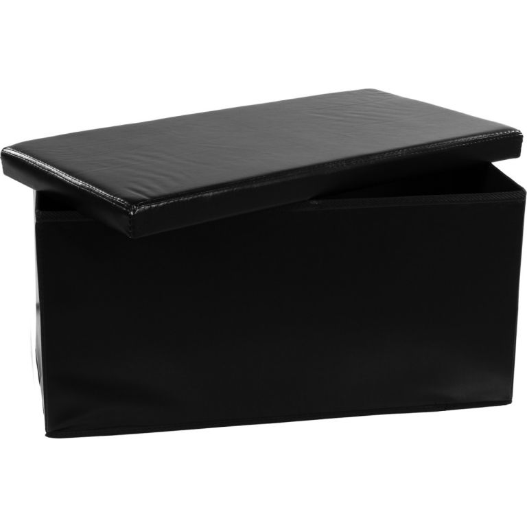 Skládací lavice s úložným prostorem, černá