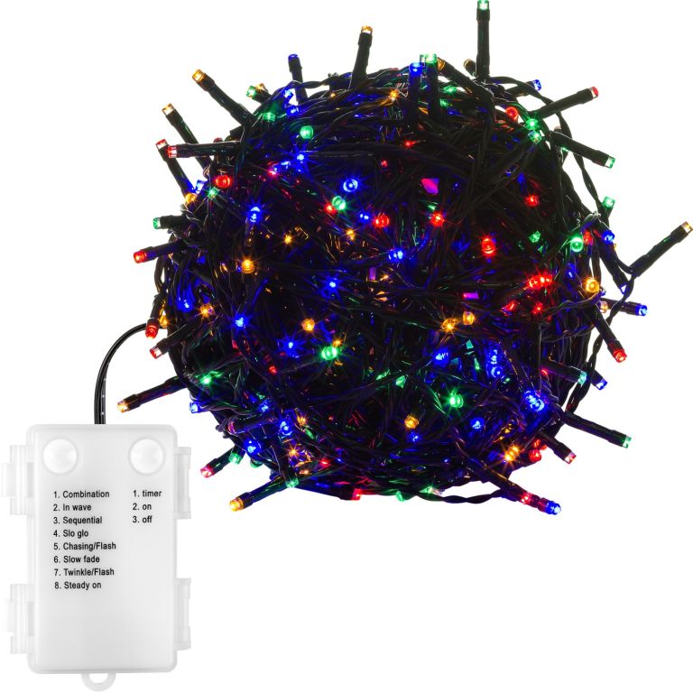 Vánoční LED osvětlení - 5 m, 50 LED, barevné, na baterie