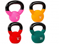 MOVIT Sada 4 kettlebell činek, litina a vinyl, 26 kg