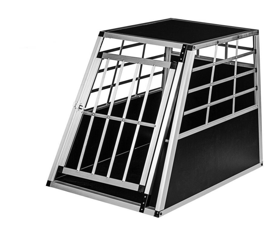 Hliníkový přepravní box pro psy, 65 × 90 × 69 cm, vel. L