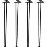 STILISTA Nábytková noha ze 2 tyček, max. 70 cm, černá