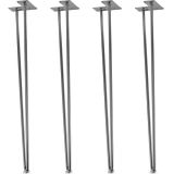 STILISTA Nábytková noha ze 2 tyček, 70 cm, šedá