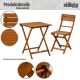STILISTA Zahradní bistro set 2 židle + stůl, dřevo