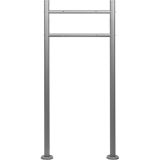 STILISTA Stojan na poštovní schránku, 120 cm, stříbrná