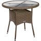 STILISTA Polyratanový stolek, 80 x 80 x 75 cm, krémový