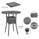 STILISTA Zahradní polyratanový stolek, 60 x 75 cm, šedý
