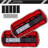 MOVIT Neoprenové reflexní zátěžové manžety, 2x2 kg, červené