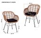 STILISTA Zahradní set 2 křesel, světle hnědá