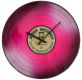 Nástěnné skleněné hodiny VINYL 35 cm - RŮŽOVÉ