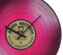 Nástěnné skleněné hodiny VINYL 35 cm - RŮŽOVÉ