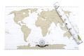 Stírací mapa světa zlatá - 82 x 45 cm