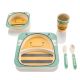 Dětská jídelní sada z bambusu - včela -  VYŘAZENO Z PRODEJE