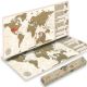 Stírací mapa světa v antik vintage stylu - 100 x 45 cm