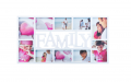 Fotorámeček Family na 10 fotografií, bílá, 70 x 32 cm