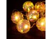 LED Solární světelná dekorace, koule, 10 LED, teplá bílá